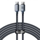 Baseus - Καλώδιο Crystal Shine - Type-C to Type-C, 100W, 1.2m - Μαύρο