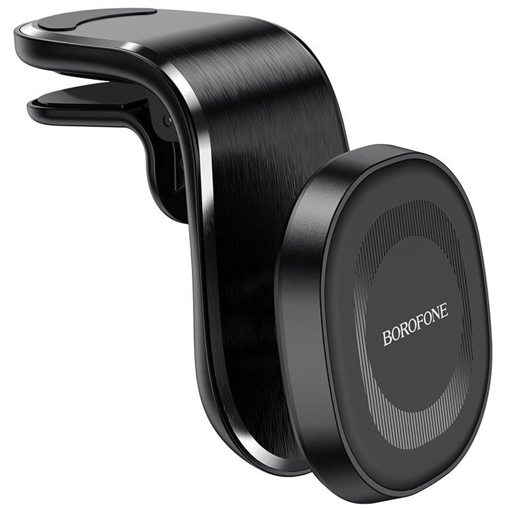 2527867 Borofone - Car Holder Kyle (BH40) - for Air Vent, Aluminum Alloy + ABS + Silicone, N38 Magnets, 4.7 - 6.5" - Black - Image 1