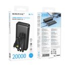 Borofone - Power Bank (BJ79A) - with USB-C, USB, Lightning Cables, USB, Type-C, LED Indicator, 20000mAh - Black - Image 2