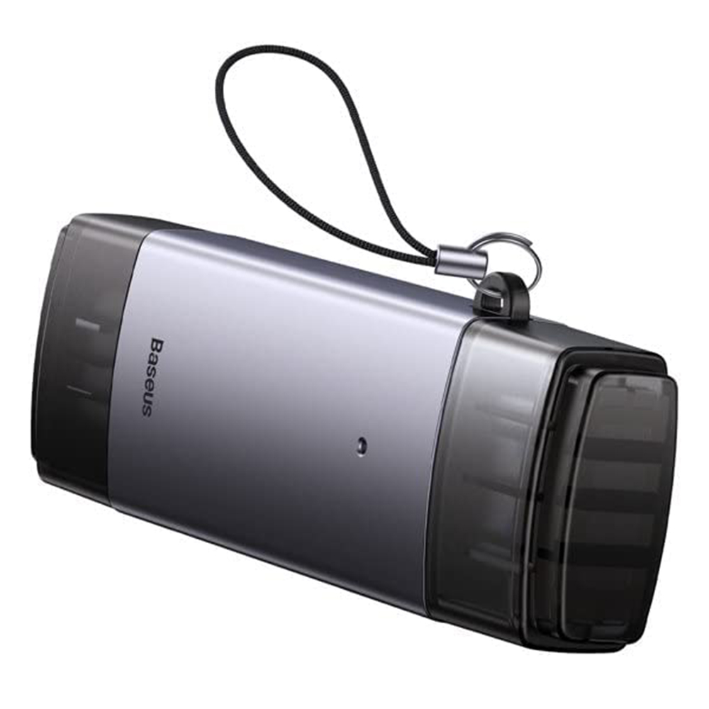 640957 Baseus - Card Reader Lite Series (WKQX060113) - USB, Type-C 3.0 to MicroSD, SD Card - Gray - Image 1